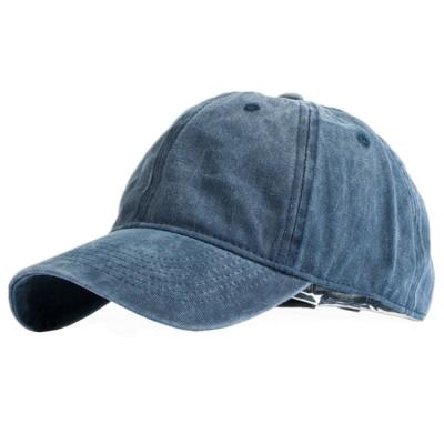 China COMMON Plain Distressed Baseball Cap Dyed Washed Adjustable Cotton Sport Hat for sale