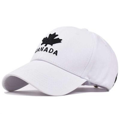 China Custom Baseball Cap COMMON Canada Logo Curved Brim Caps Adjustable Cotton Hat for sale