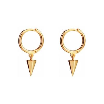 China Wholesale FASHIONABLE Jewelry Women Minimalist Gold Plated Hoop Earrings Spike Drop Earrings for sale