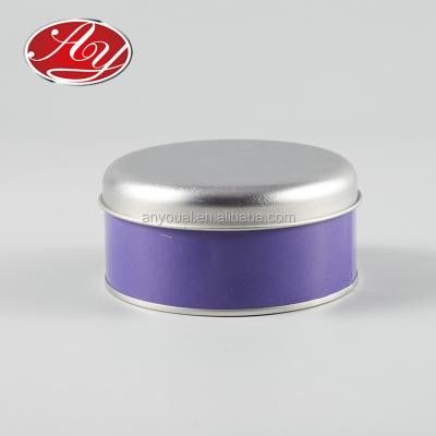 China Eco-friendly and recycleable material embossed small aluminum candle tin jar for sale