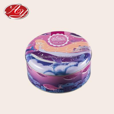 China Wholesale Eco-Friendly And Recycleable Material Round Tin Box /Round Tin Can Box Of Novelty Cookie for sale