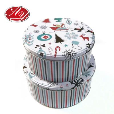 China Round Gift Tin Box Metal 100ml Tin Cans For Cake Gift Empty for sale