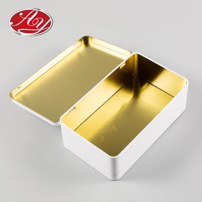 China Custom Rectangular Empty Tin Cans Small Metal Tin Box Of Eco-friendly And Recyclable Material For Packaging for sale