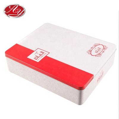 China Wholesale White Eco - Friendly And Recyclable Material Custom Printed Large Rectangular Tin Box for sale