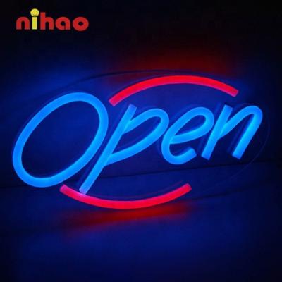 China High Quality Customized Buildings NIHAO Open Neon Light Sign Hanging Logo For Shop Bar Promotion for sale