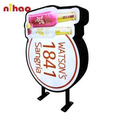 China Durable Discount NIHAO Customized Advertising LED Round Light Box For Indoor Outdoor Bar Promotion for sale