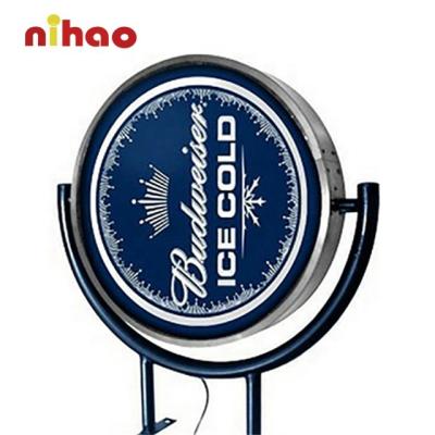 China Outdoor Available Discount Customized Outdoor Round Led Thermoforming Rotary Waterproof Led Light Box Advertising Signage for sale