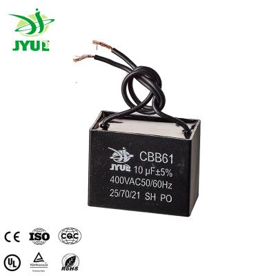 China FAN cbb61 6uf 400V motor run capacitor for fan ac boarding and handling capacitor for sale