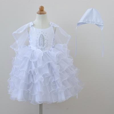 China Manufacturer Embroidery Virgin White Breathable Ball Gown Beading Baptism Dresses Baptism For Baby for sale