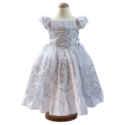 China Anti-Static Baby Baptism Dresses Christening Gowns With Soft Satin Fabric for sale