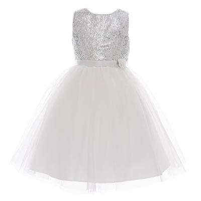 China Anti-Static Sequin Babies Dress Flowing Gilr Dress Toddler Ball Gown Cotton Lining for sale