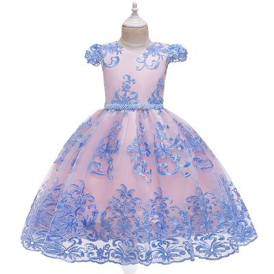 China Hot Sale Breathable Princess Party Flower Ball Gown Girl Dress Princess Dress Big Bow Lace Party Dress Sale for sale