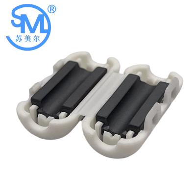 China Ni ferrite plastic shell clip type is used for cable assemblies, ferrite is used to reduce electromagnetic interference for sale