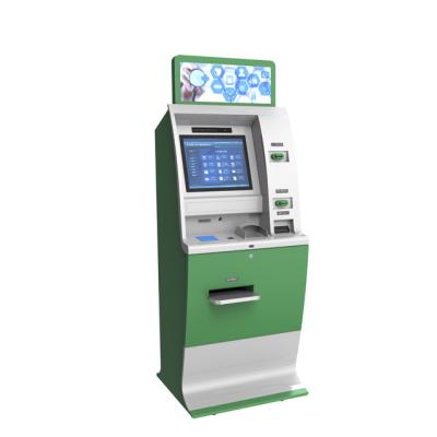 China Indoor 19inch Self Service Touch Screen Cash Acceptor Payment And Ticketing Kiosk for sale