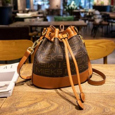 China New Fashion Leather 5ALU 1:1 Motion Detection Drawstring Bag Oblique Cross Shoulder High-definition Luxury Large Capacity Portable Bucket Bag Ret for sale