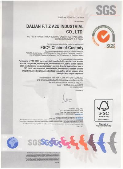 FSC - Dalian F.T.Z A2U Industrial Co., Ltd.