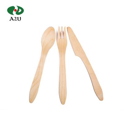 China Restaurant Dinnerware Eco Friendly Disposable Cheese Logo Custom Wooden Cutlery for sale