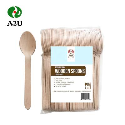 China China Disposable Biodegradable Spoon Disposable Wooden Forks for sale