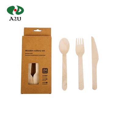 China Composable Disposable Cutlery Biodegradable Wooden Disposable Spoon for sale