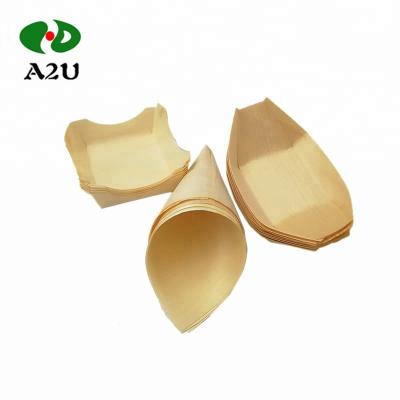 China Flexibility Disposable Wood Carving Disposable Wooden Sushi Boat for sale