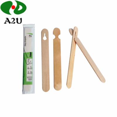 China A2U-006 Pair Wrapped Disposable Wooden Chopsticks Natural Bamboo for sale