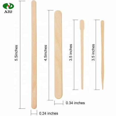 China Good Quality Waxing Woode Waxing Spatulas Custom Packaging Wooden Stick Wax Spatulas for sale