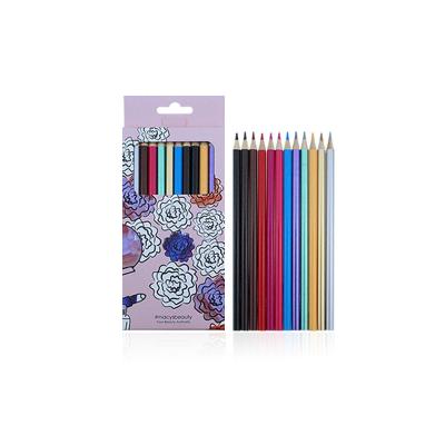 China Hot Selling Basswood 12Pcs Customized Logo Printing Metallic Colored Pencil Set, Artist Colored Pencil With FSC for sale