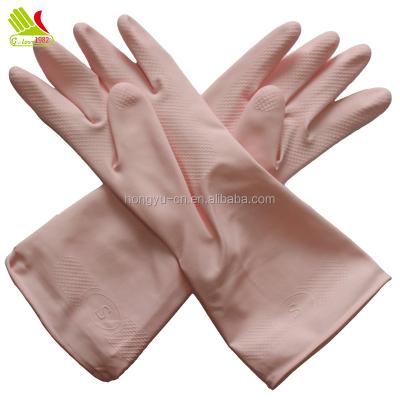 China Dish Washing Flocklined Household Gardening Gloves / Latex Gloves Rubber Gloves for sale