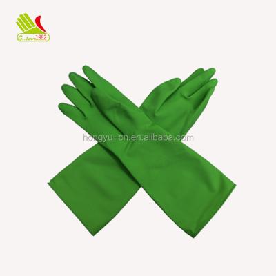 China Low Protein Green Rubber Gloves Cleaning Hypoallergenic Latex Gloves for sale