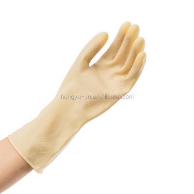 China Eco Friendly Durable Skin Color Kitchen Latex Glass Cleaning Glove And Cosmetic Glove for sale