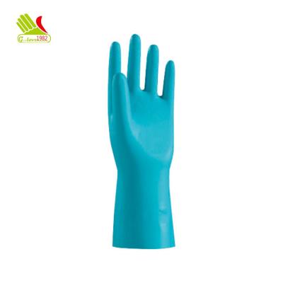 China Flocklined Nitrile Free Food Grade Powder Food Grade Industrial Glove for sale