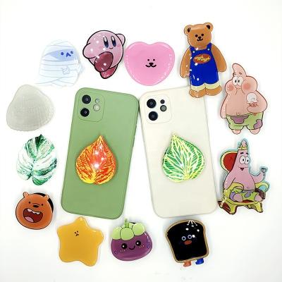 China Factory Wholesale Adjustable Size Phone Holder Cartoon Acrylic Epoxy Expanding Free Customized Design for sale