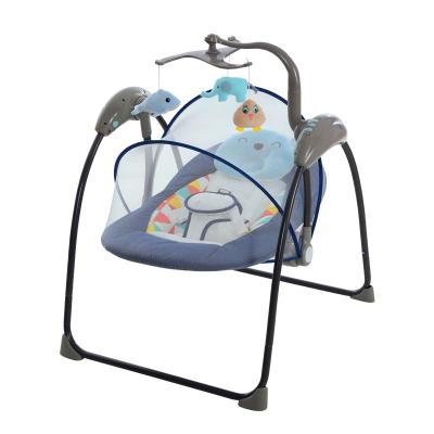 China WESHIONS Modern Cheap Sale Like Electric Hot Cakes Music Swing and Referee Chair for Baby 2IN1 with 5 Speed ​​Swing Mode and Auto Star for sale