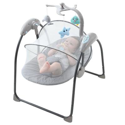 China EUROPEAN Intelligent Electric Multifunctional Cradle Crib Rocking Bed Newborns Sleep Artifact for sale