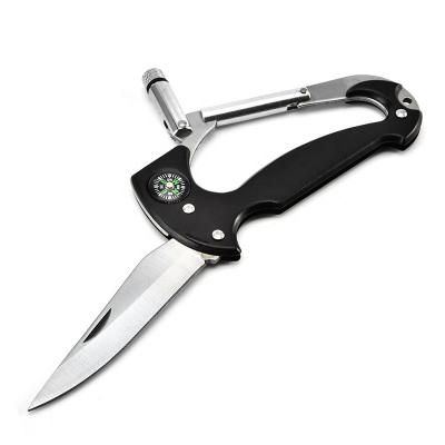 China Funcational Multi Color Multitool Pocket Knife Carabiner Tool Survival Hot Selling Multi Gear With Compass for sale