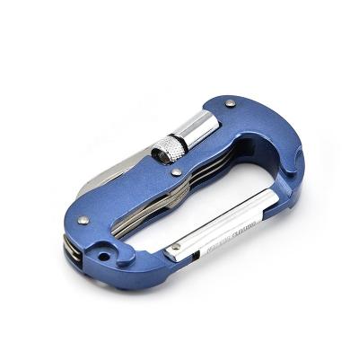 China Competitive Price Factory Outdoor LED Multifunctional Easy Carry Multi Tool Carabiner Metal for sale