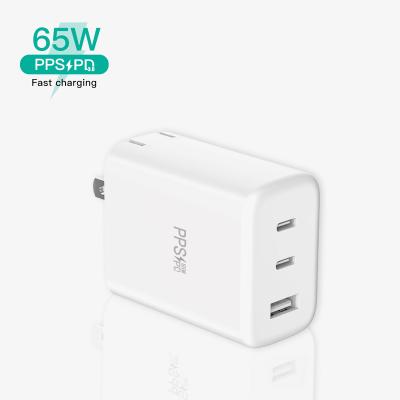 China Super QC 3.0 USB C Type C PD 65W 3port Mobile Phone Charger USB Travel Charger Fast Charging Charger for sale