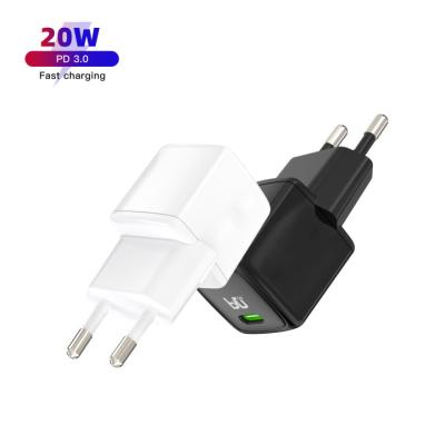 China 20W Plug 20w PD EU USA Mobile Cell Phone Mobile Mini Fast C Type 20W Charger Travel Charger For iPhone for sale