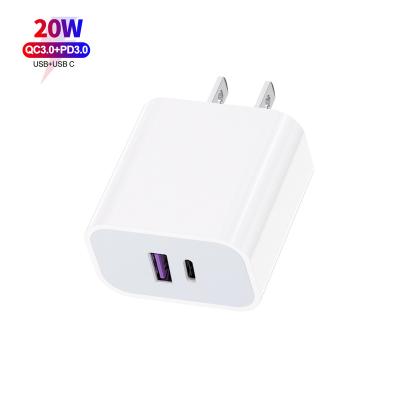 China Super Type C Mobile Phone QC3.0 20W Mobile Phone Charger USB Travel Charger Super Fast Charging Charger Type C for sale