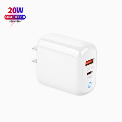 China Super Fast Charging QC 3.0 USB C 20W Mobile Phone Charger USB Travel Charger Palladium Type PD for sale