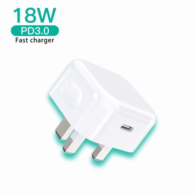 China Mobile Phone PD3.0 18W USB Smart Cell Phone Charger Mobile Phone Charger Power Adapter Super Fast Charger for sale