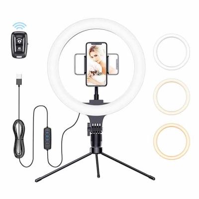 China 10inch Led Ring Light With 20CM Desktop Tripod 3