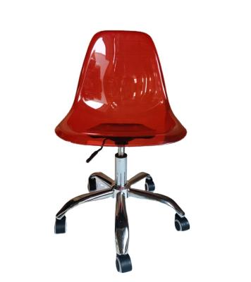 China Modern Office Chair Computer Chair (Height) Adjustable Clear Plastic Swivel Desk for sale