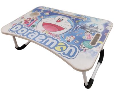 China Modern Kids Folding Cartoon Desk With Non-slip Legs Portable Laptop Table With Doraemon for sale