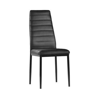 China Modern Hot Sale Classic Style Horizontal Line Chairs PU Leather Dining Chair for sale