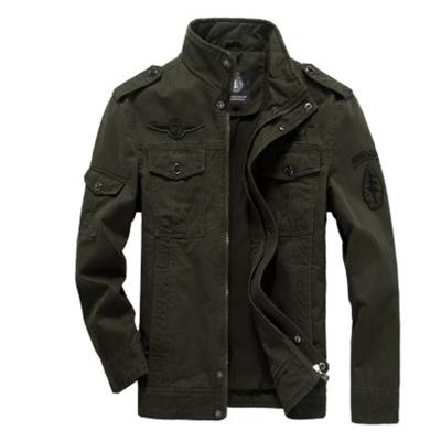 China Autumn Tactical Military Fashion Windproof Cotton Jacket Cotton Men's Winter Casual Work Fitted Long Rise Bomber Jacket for sale