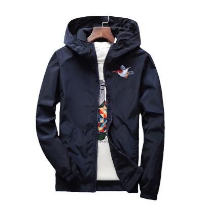 China 2021 Parent-child Couples Jacket Street Bird Love Embroidery Retro Loose Casual Fishing Jackets Fashion Label Wear Waterproof New for sale