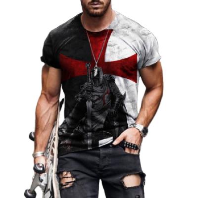 China AliExpress New Viable Summer Supply 2021 European and American Men's 3D Printed Casual Short Sleeve T-shirt for sale