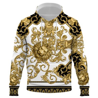 China 2021 Latest Viable Men And Women's Fall/Winter Oversized 3d Lion Crown Hoodie And Sweatshirt Printing Main Streetwear Mens Sweatshirt for sale