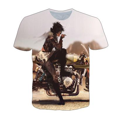 China Casual QUICK DRY T-shirt 3D anime printing simple design polyester quick-drying O-neck T-shirt sportswear for sale